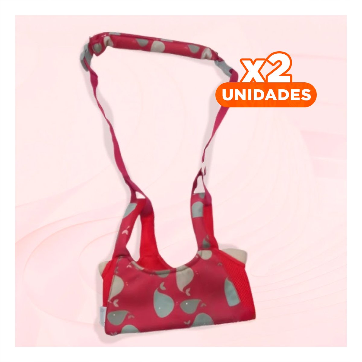 PACK2 ARNES APRENDIZAJE INFANTIL BEBE ROJO DISEÑO BALLENA COMODO Y SEGURO Y+REGALO STICKER - 1