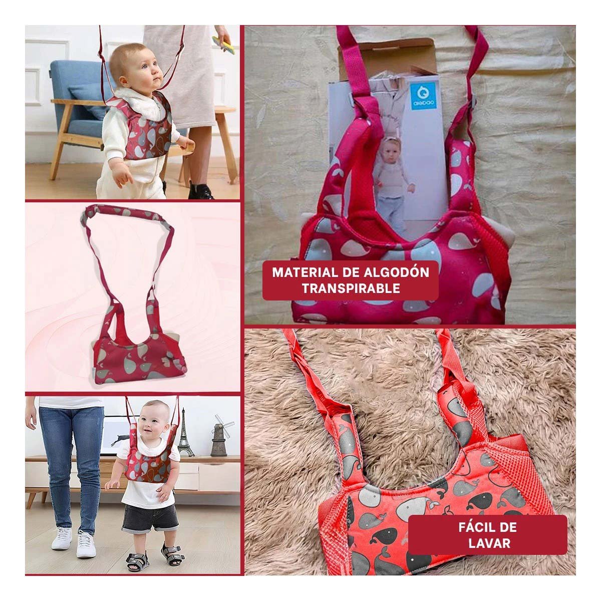 PACK6 ANDADOR INFANTIL BEBE ROJO DISEÑO BALLENA COMODO Y DURADERO Y+PAPEL REGALO - 3