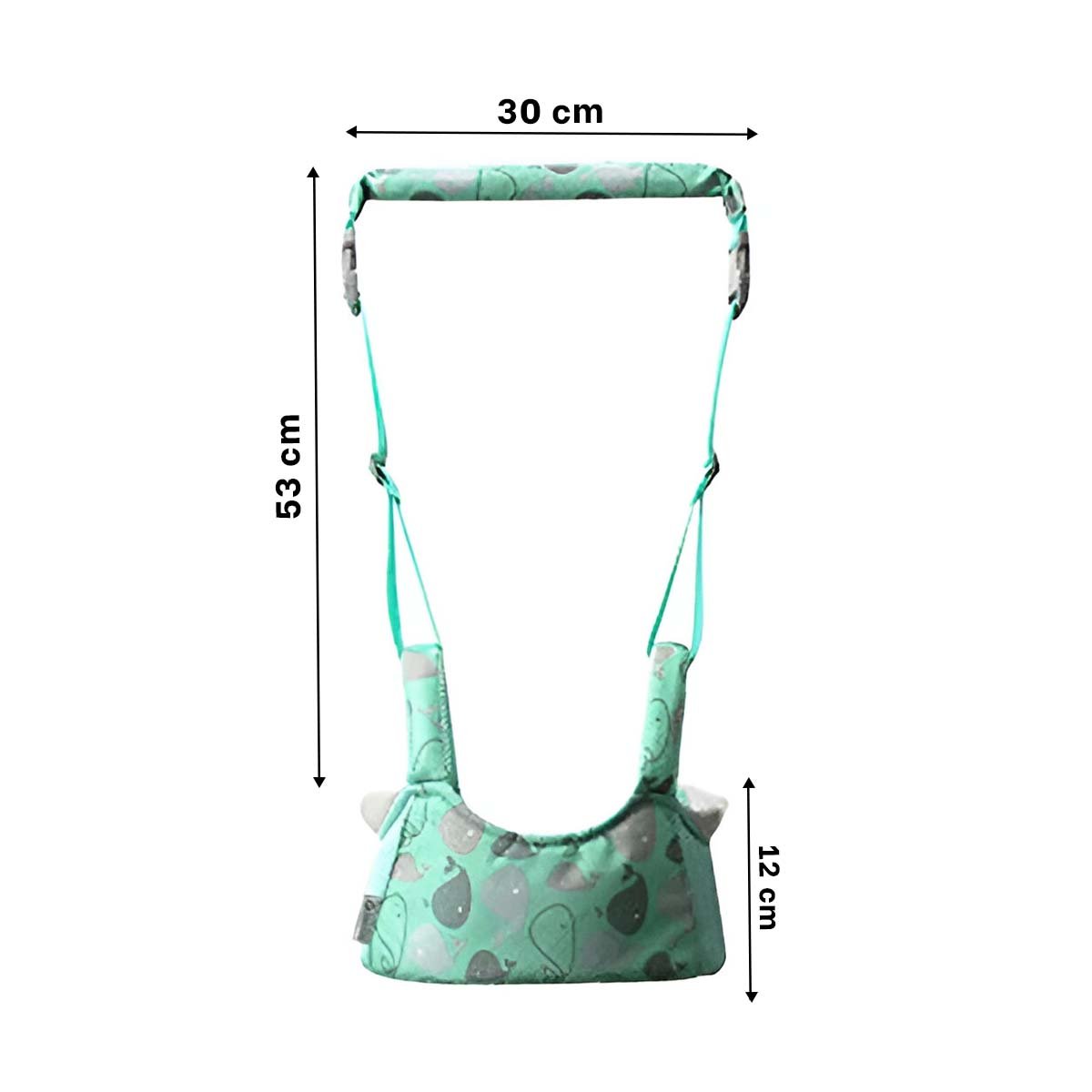 PACK4 CHALECO CAMINADOR INFANTIL BEBE VERDE AGUA DISEÑO BALLENA LIGERO Y PRACTICO - 4