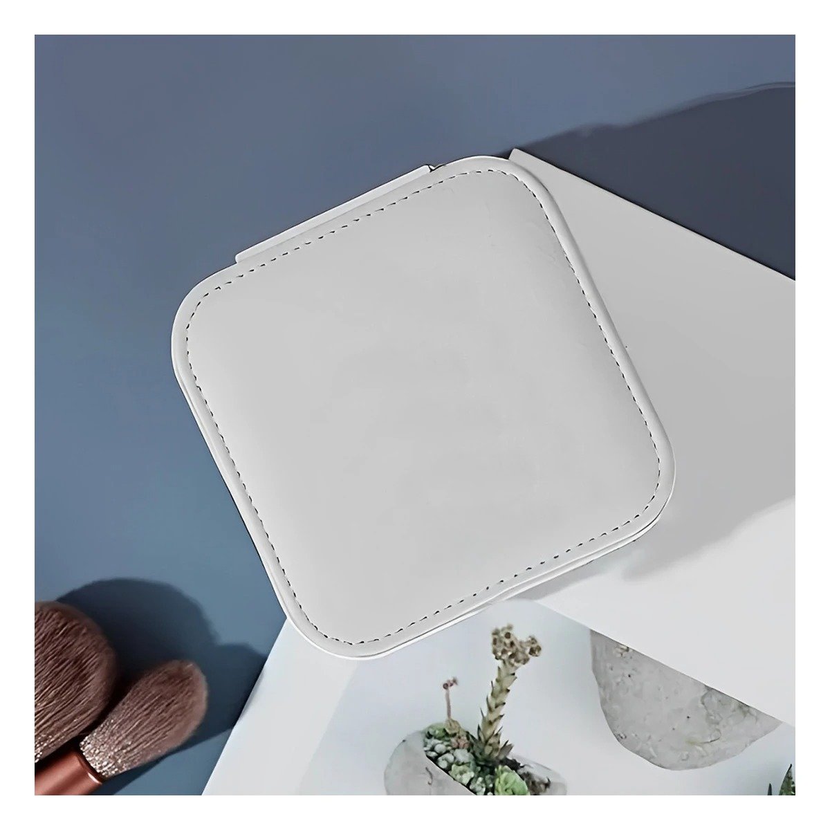 PACK4 CAJA PARA JOYAS MINI PORTATIL BLANCO RESISTENTE Y PRACTICA Y+REGALO STICKER - 3