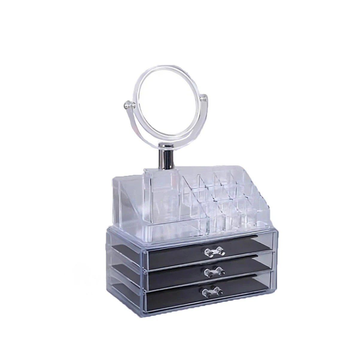 PACK4 MODULO PRACTICO PARA COSMETICOS CON ESPEJO TRANSPARENTE Y+PAPEL REGALO - 3