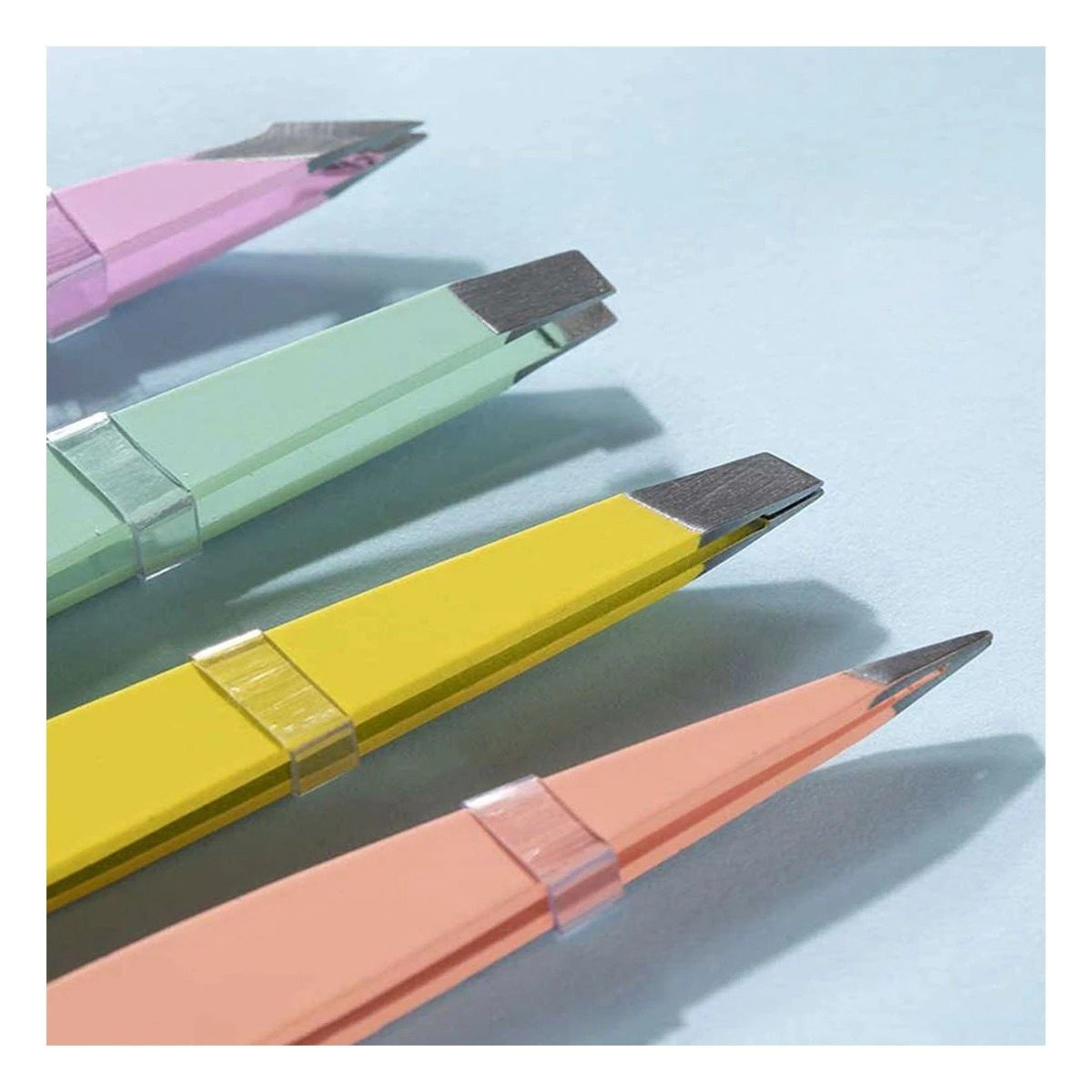 PACK4 HERRAMIENTAS DE DEPILACION SET DE 4 PINZAS MULTICOLOR PARA USO PERSONAL Y+REGALO STICKER - 5