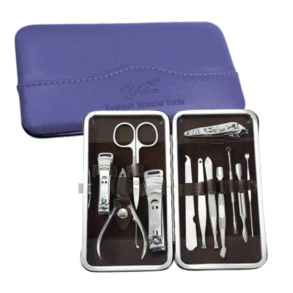 PACK6 ORGANIZADOR COMPACTO PARA BELLEZA DE UÑAS 12 PIEZAS AZUL ACERO Y+REGALO STICKER - 2