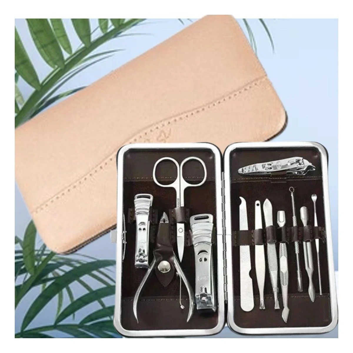 PACK12 ORGANIZADOR PORTATIL PARA HERRAMIENTAS DE UÑAS 12 PIEZAS MELON - 2