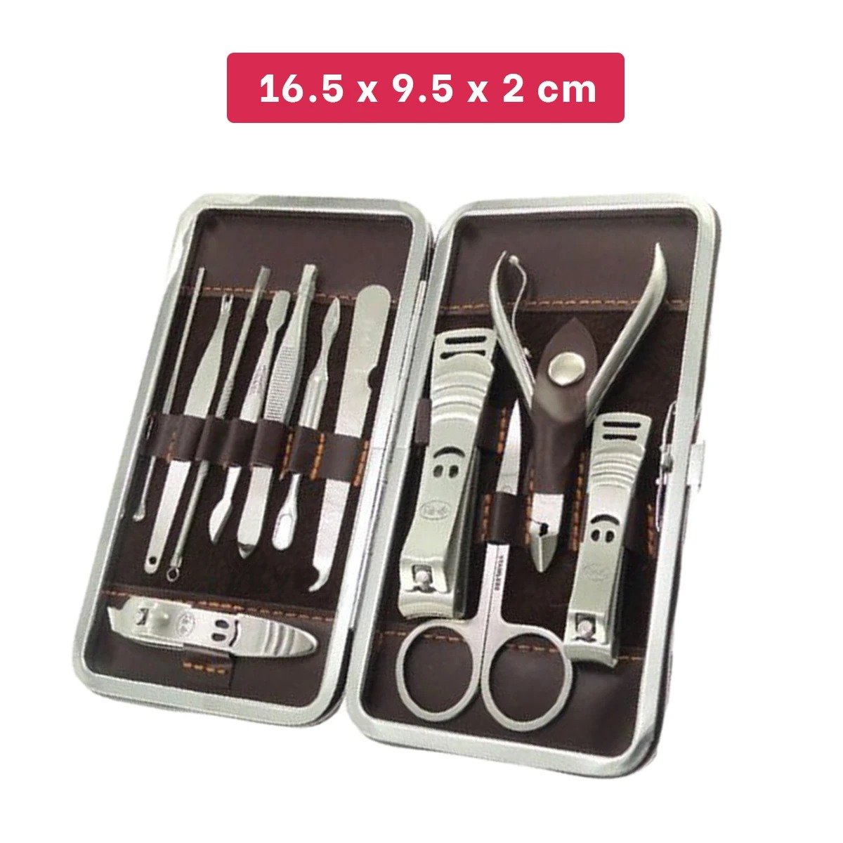 PACK4 MALETA PROFESIONAL DE HERRAMIENTAS PARA UÑAS 12 PIEZAS COLOR ROJO - 4