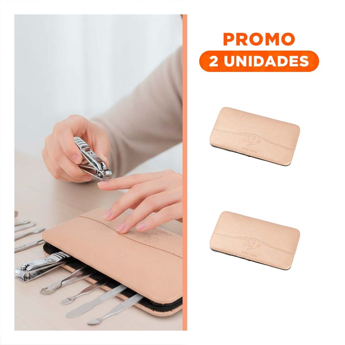 PACK2 EQUIPO PRACTICO PARA CUIDADO DE MANOS Y PIES 12 PIEZAS MELON - 1