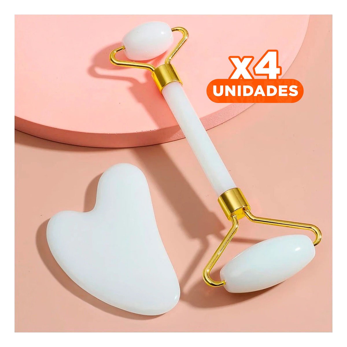 PACK4 EXTRACTOR FACIAL SET DE 3 DE JADE BLANCO PARA CUIDADO Y RELAJACION DEL ROSTRO - 1