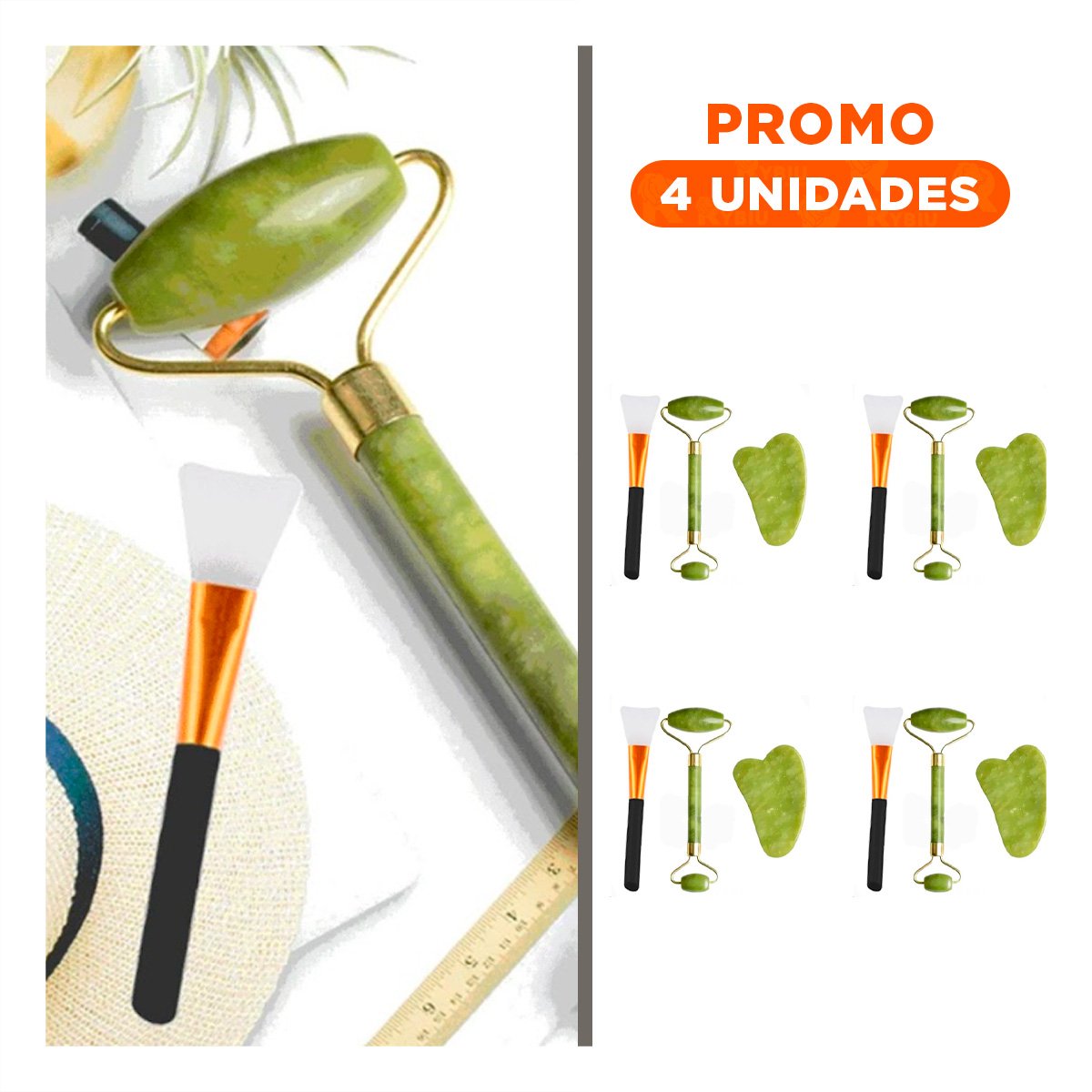 PACK4 MASAJEADOR RELAJANTE DE DAMA VERDE Y+REGALO STICKERS - 1