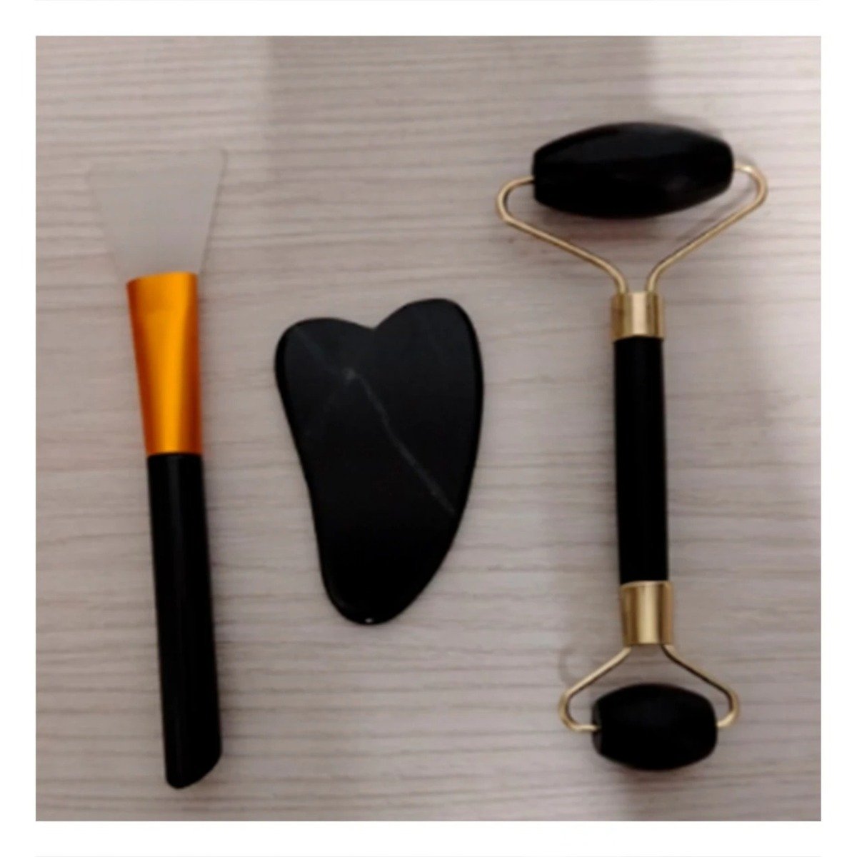 PACK12 INSTRUMENTO DE JADE SET DE 3 NEGRO PARA SUAVIZAR Y TONIFICAR LA PIEL Y+PAPEL REGALO - 5