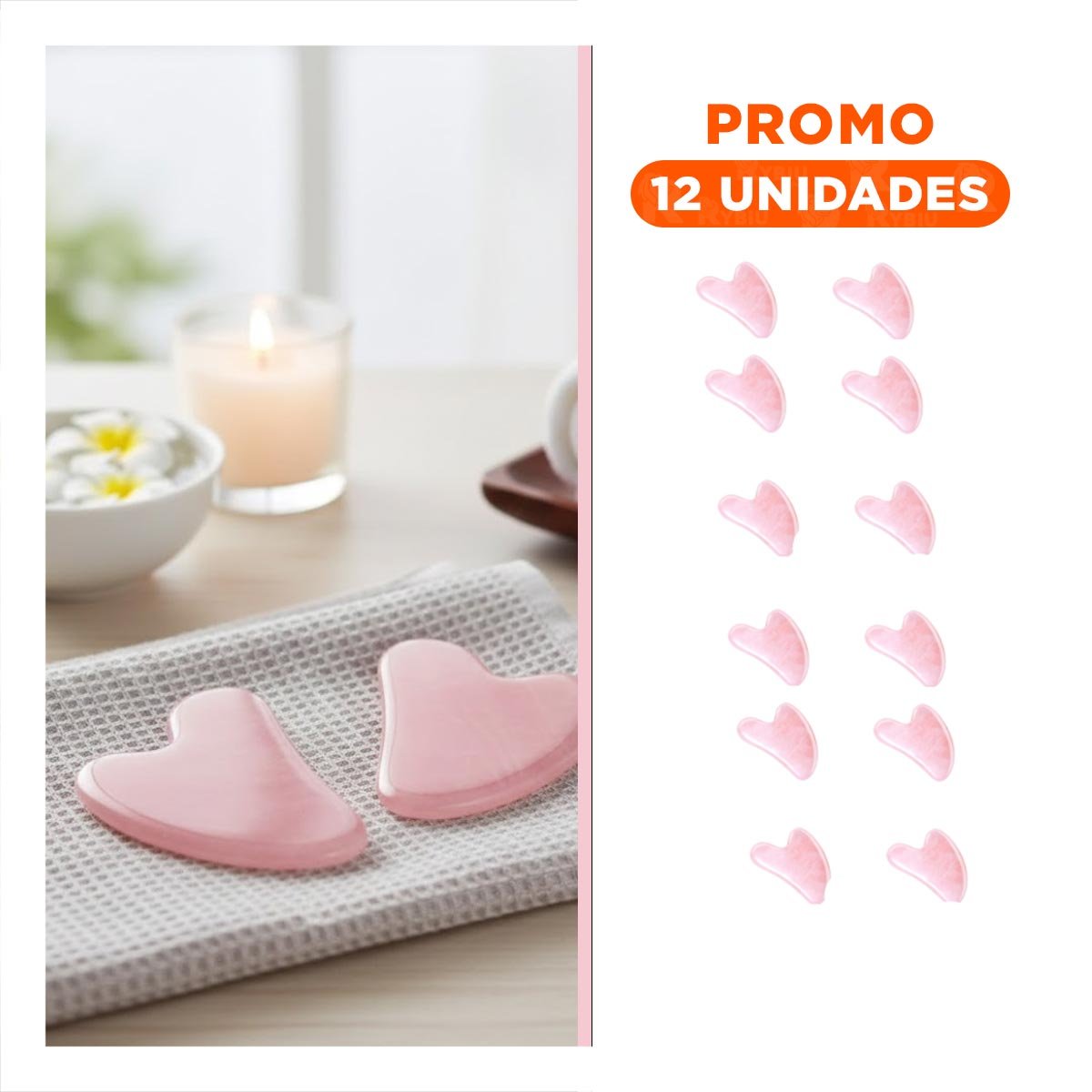 PACK12 RODILLO DE BELLEZA ROSADO CLARO PARA SUAVIDAD Y ESTIMULO DEL ROSTRO Y+REGALO STICKER - 1