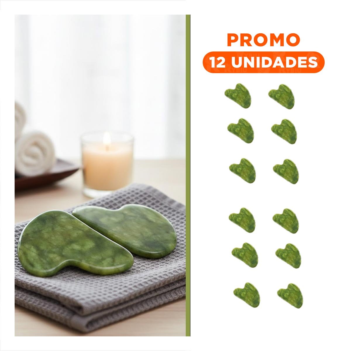 PACK12 RODILLO DE BELLEZA VERDE PARA SUAVIDAD Y ESTIMULO DEL ROSTRO Y+REGALO STICKER - 1