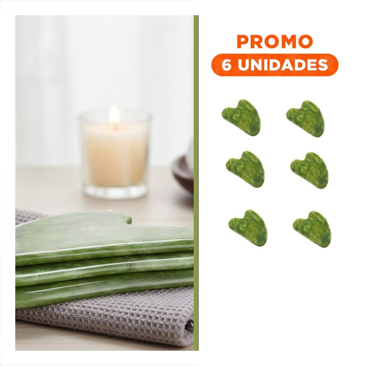 PACK6 MASAJEADOR VERDE PARA ESTIMULO Y RELAJACION DEL CUTIS - 1