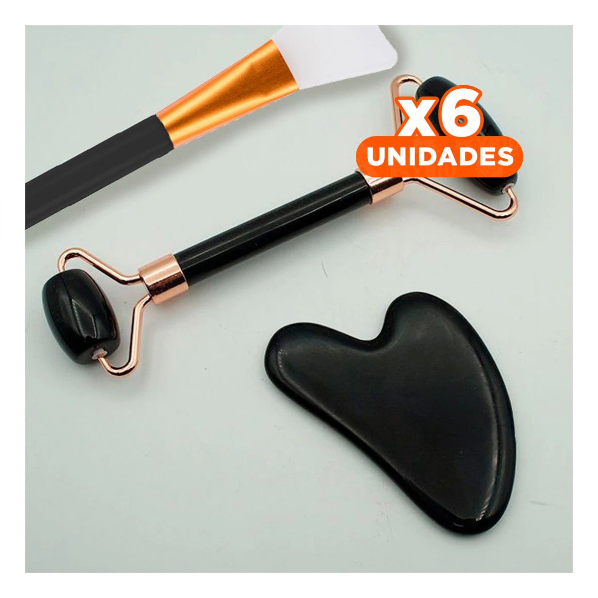 PACK6 INSTRUMENTO NEGRO SET DE 3 DE JADE PARA SPA Y RELAJACION DIARIA Y+REGALO STICKER - 1