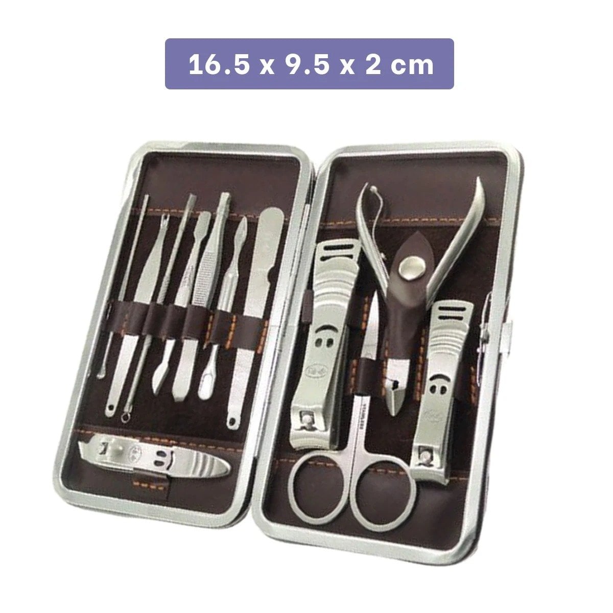 PACK2 EQUIPO PROFESIONAL PARA ARREGLO DE UÑAS 12 PIEZAS COLOR AZUL ACERO Y+PAPEL REGALO - 4