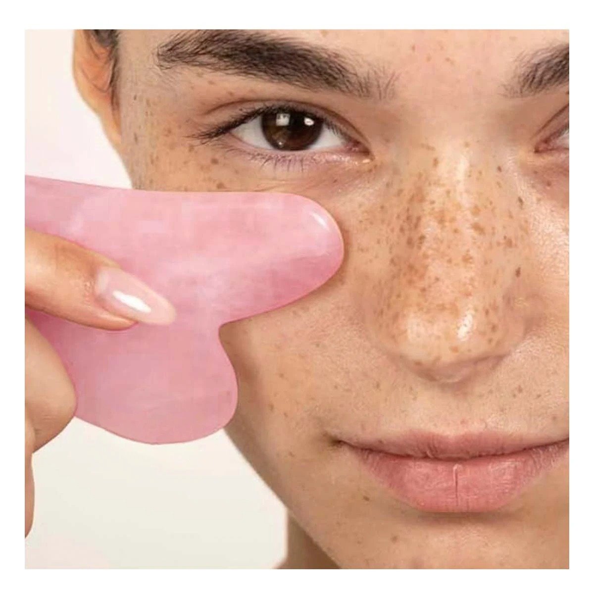 PACK6 HERRAMIENTA ROSADO CLARO PARA MASAJE Y BRILLO NATURAL DEL ROSTRO Y+REGALO STICKER - 5