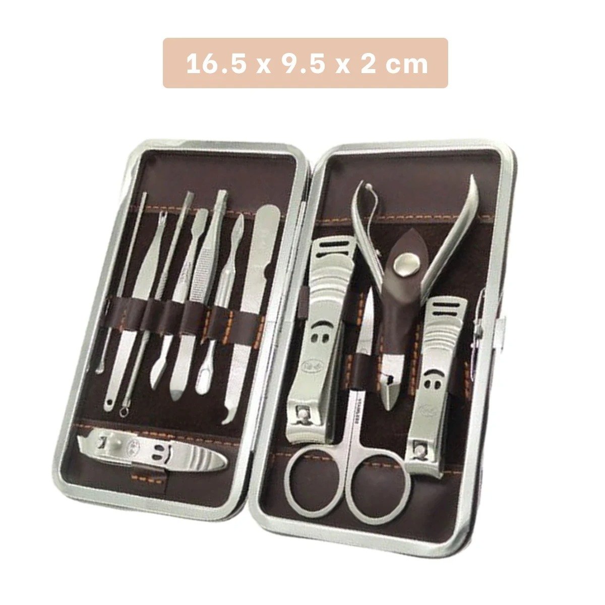 PACK4 MALETA PROFESIONAL DE HERRAMIENTAS PARA UÑAS 12 PIEZAS COLOR MELON - 4
