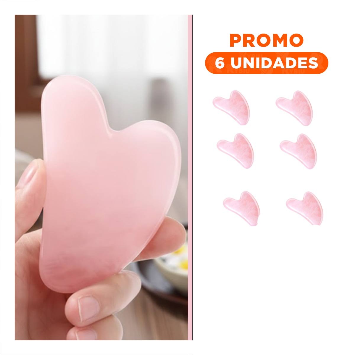 PACK6 MASAJEADOR ROSADO CLARO PARA ESTIMULO Y RELAJACION DEL CUTIS - 1