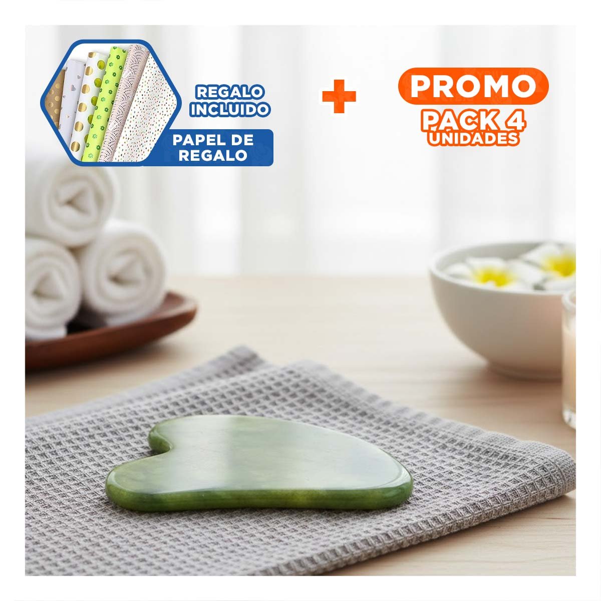PACK4 DISPOSITIVO VERDE PARA SUAVIZAR Y RELAJAR LA PIEL DEL ROSTRO Y+PAPEL REGALO - 1