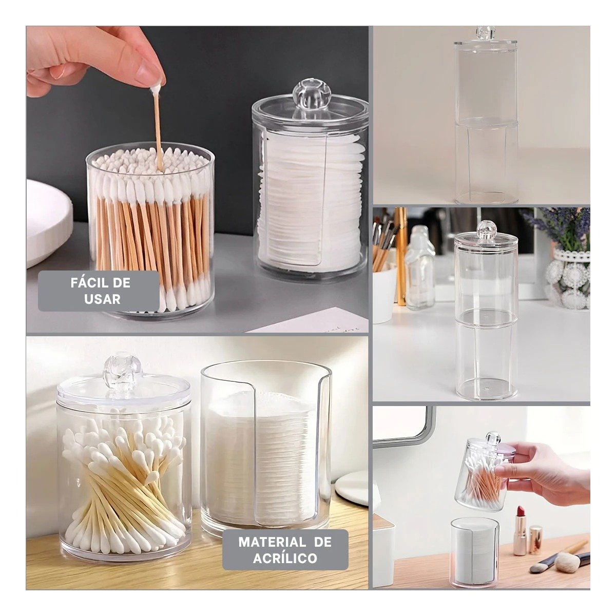 PACK6 ALMACENADOR DOBLE COMPACTO EN ACRILICO TRANSPARENTE Y+PAPEL REGALO - 3