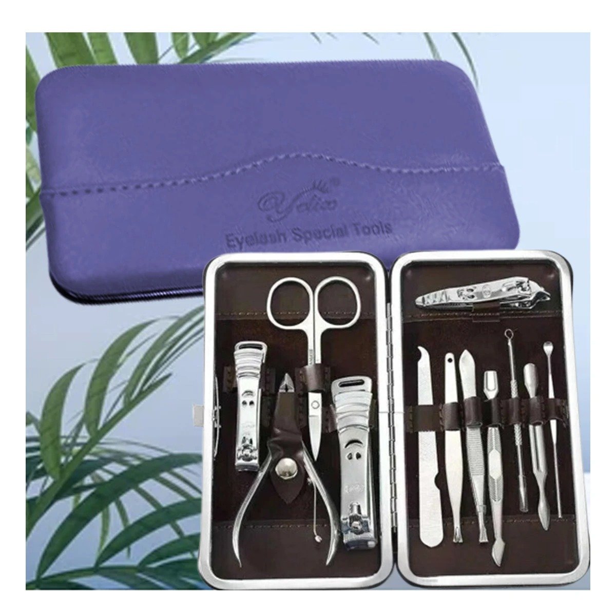 PACK12 ORGANIZADOR DE ACCESORIOS PARA UÑAS 12 PIEZAS AZUL ACERO - 2