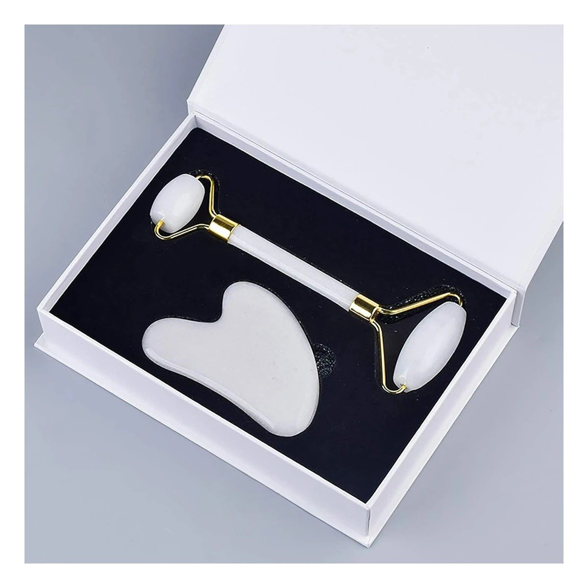 PACK6 INSTRUMENTO FACIAL SET DE 2 DE PLASTICO BLANCO PARA MASAJE PROFUNDO Y+REGALO STICKER - 5