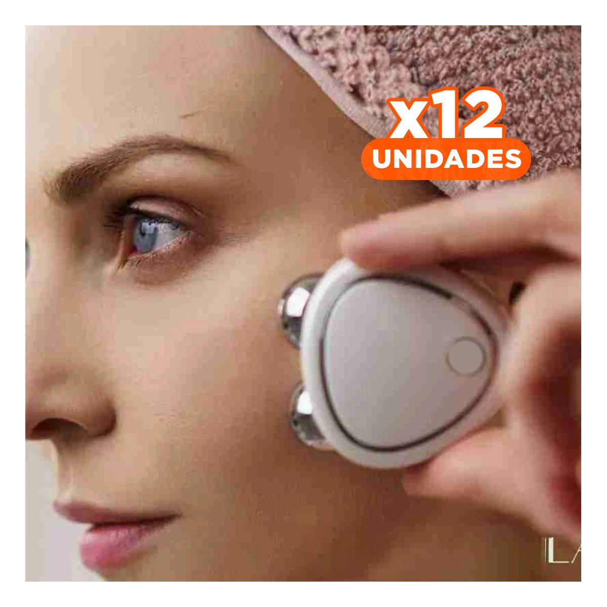 PACK12 APARATO DE BELLEZA TRIANGULO DE DOBLE RODILLO BLANCO PARA MASAJE DIARIO EN CASA - 1