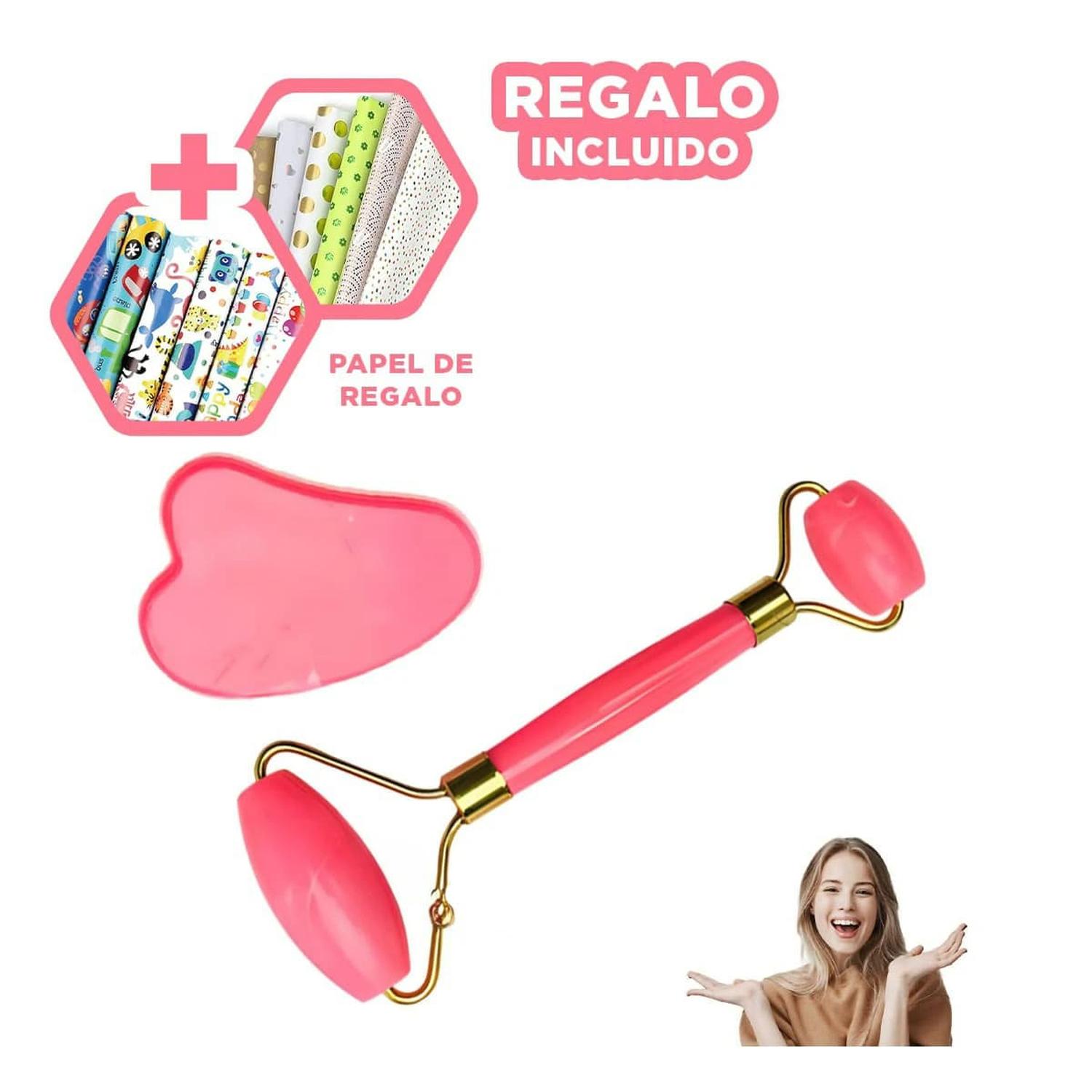 PACK6 RODILLO RELAJANTE PARA ROSTRO ROSADO Y+PAPEL DE REGALO - 1