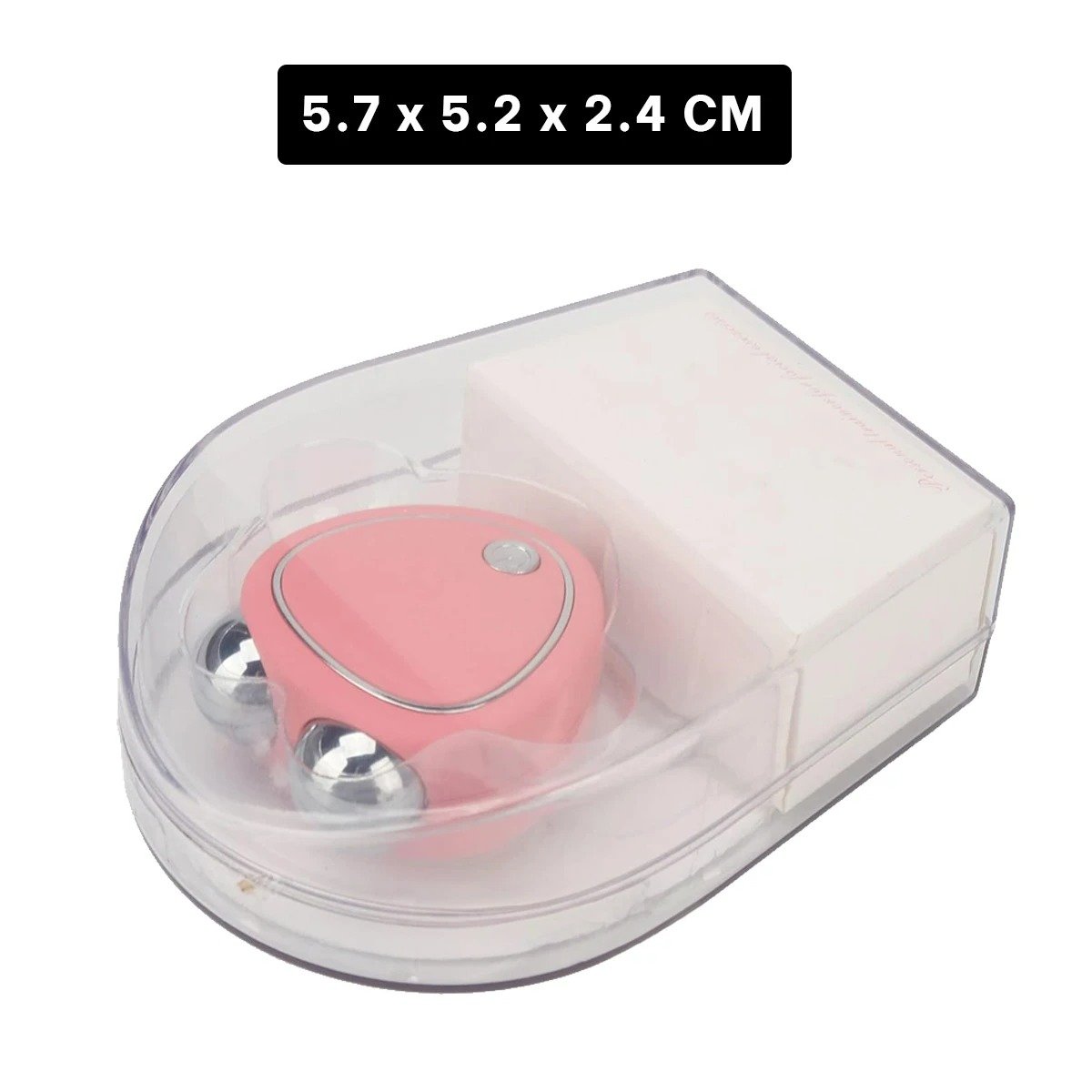 PACK4 TERAPIA FACIAL PORTATIL TRIANGULO DE DOBLE RODILLO ROSADO PARA SUAVIDAD Y+PAPEL REGALO - 4