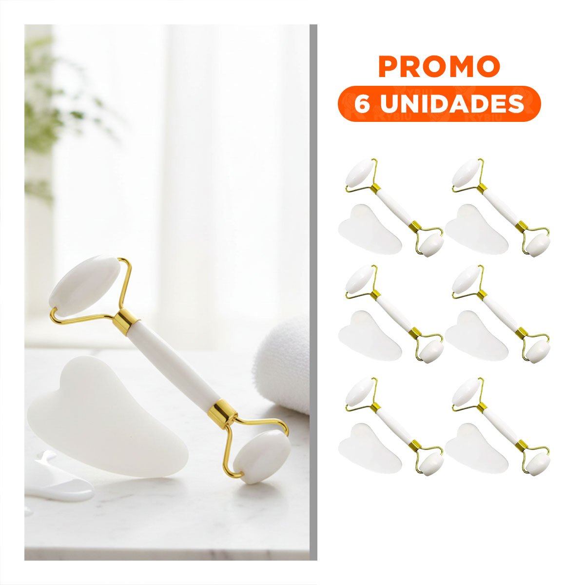 PACK6 EXTRACTOR FACIAL BLANCO SET DE 2 DE PLASTICO PARA REJUVENECIMIENTO Y TONIFICACION - 1