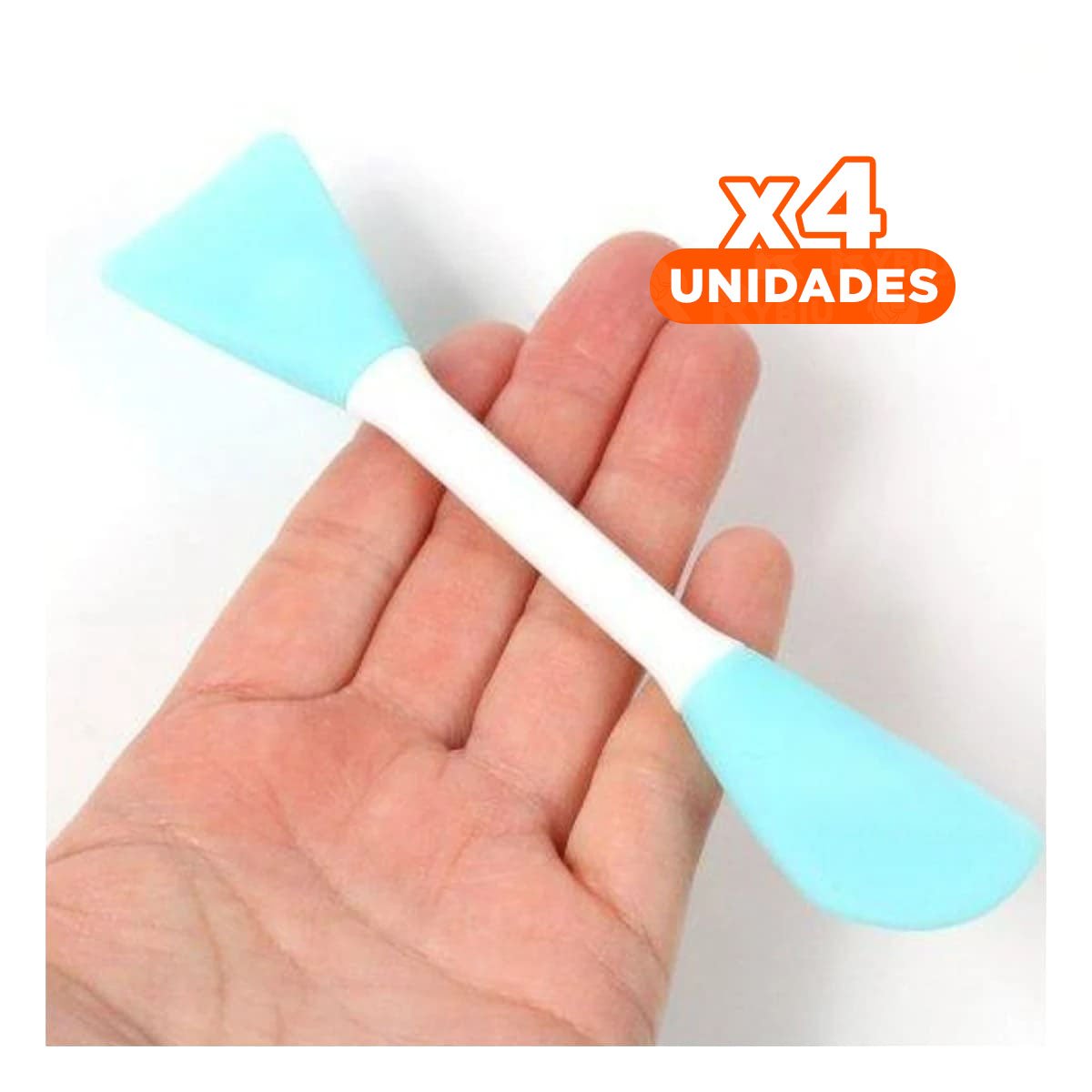 PACK4 ESPATULA ESTETICA CELESTE PARA MASCARILLAS Y CREMAS FACIALES CON COMODIDAD - 1