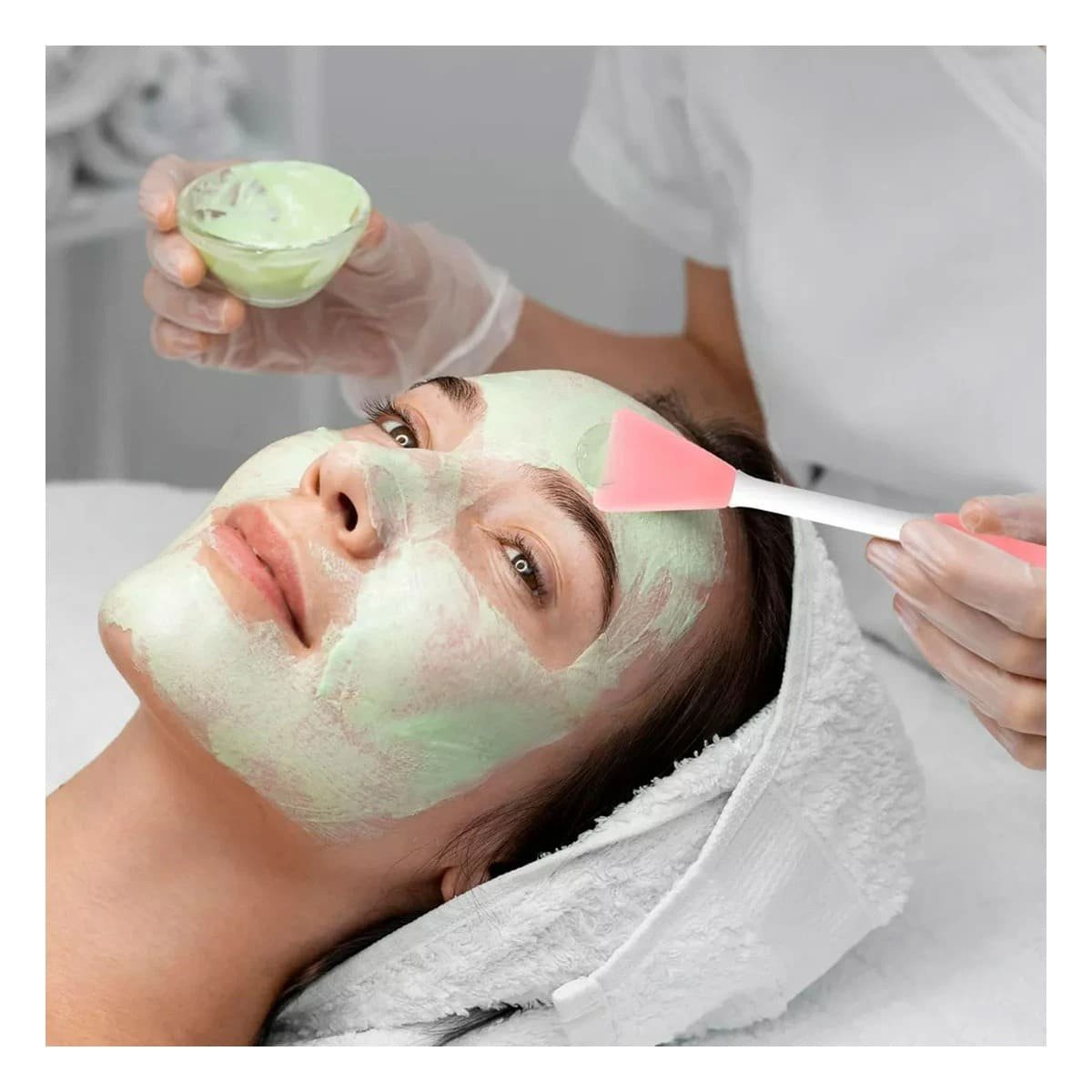 PACK12 RASPADOR DOBLE PUNTA ROSADO PARA CREMAS Y MASCARILLAS DE MANERA PRACTICA - 3
