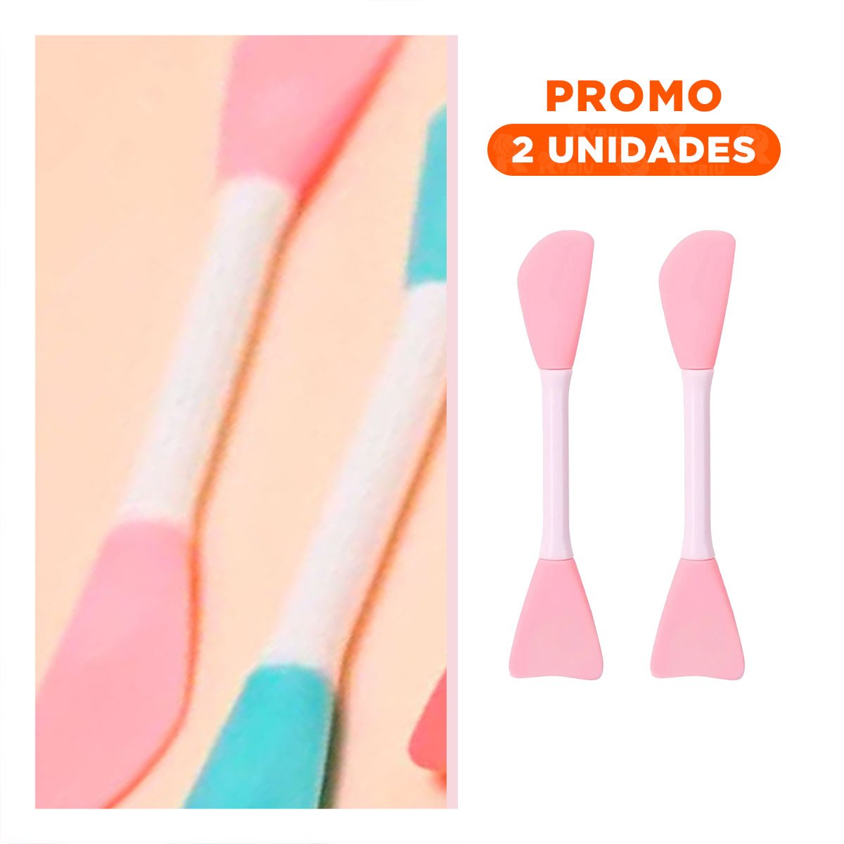 PACK2 UTENSILIO COSMETICO ROSADO PARA TRATAMIENTOS DEL ROSTRO Y MASCARILLAS - 1