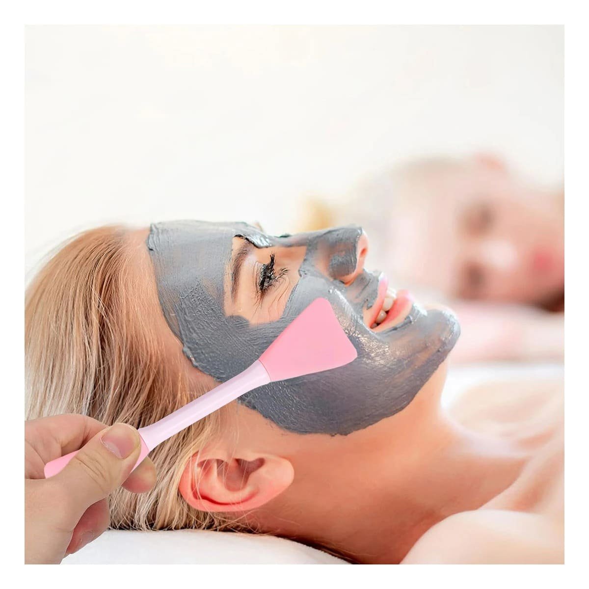 PACK2 UTENSILIO COSMETICO ROSADO PARA TRATAMIENTOS DEL ROSTRO Y MASCARILLAS - 5