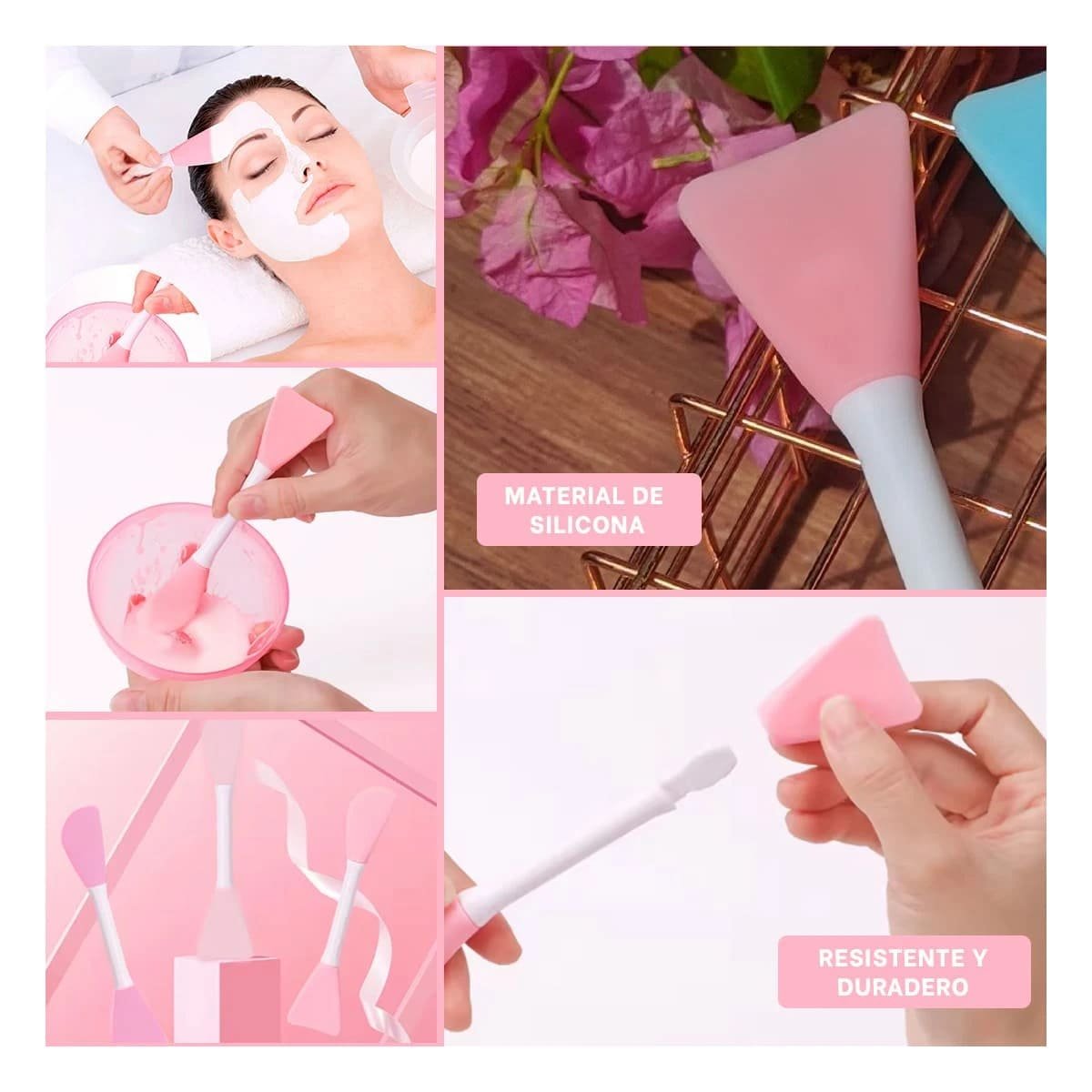 PACK12 ESPATULA COSMETICA ROSADO PARA TRATAMIENTOS FACIALES CON RESULTADOS Y+PAPEL REGALO - 2