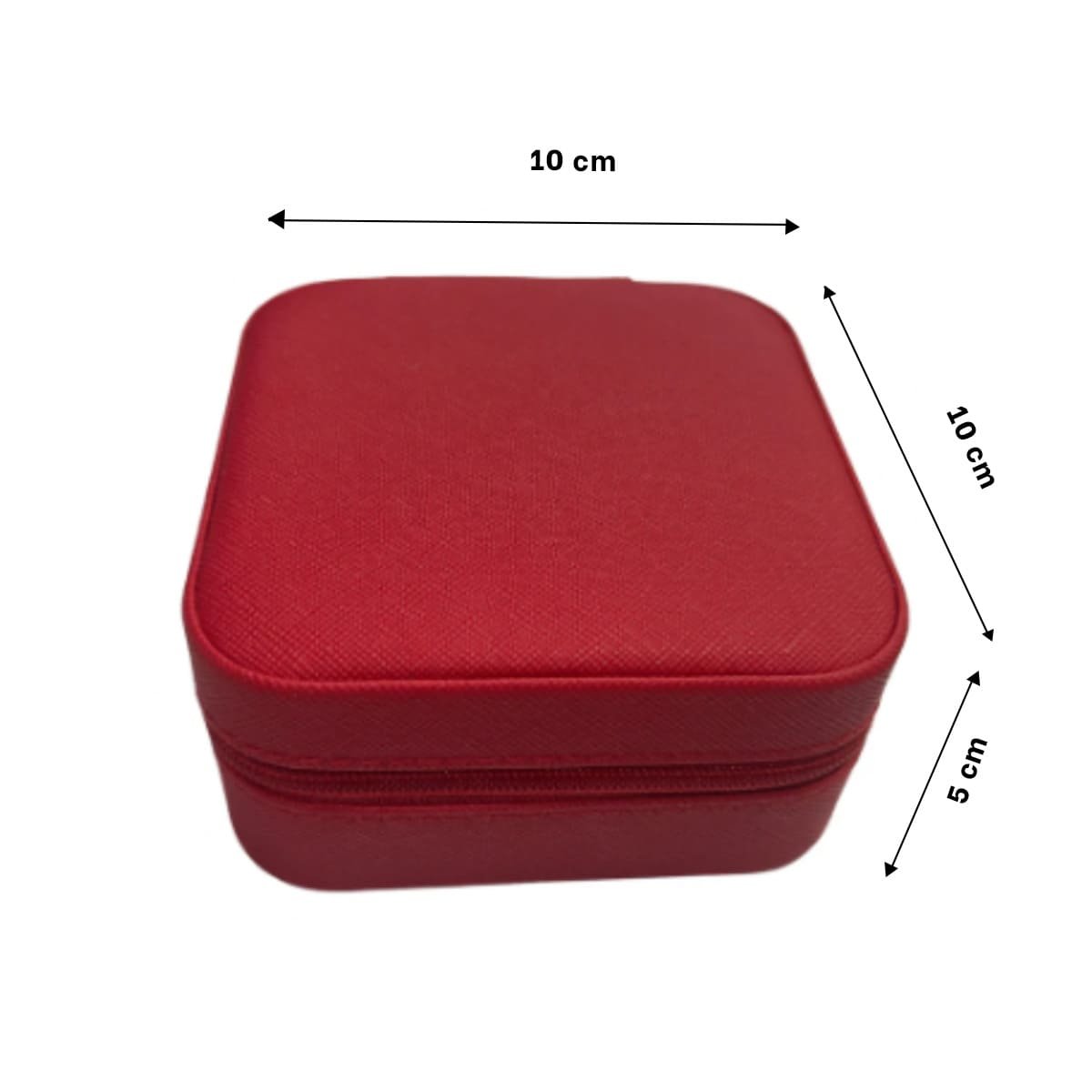 FORMATO JOYERO MINI PORTATIL PARA MUJER EN ROJO Y+PAPEL REGALO - 4