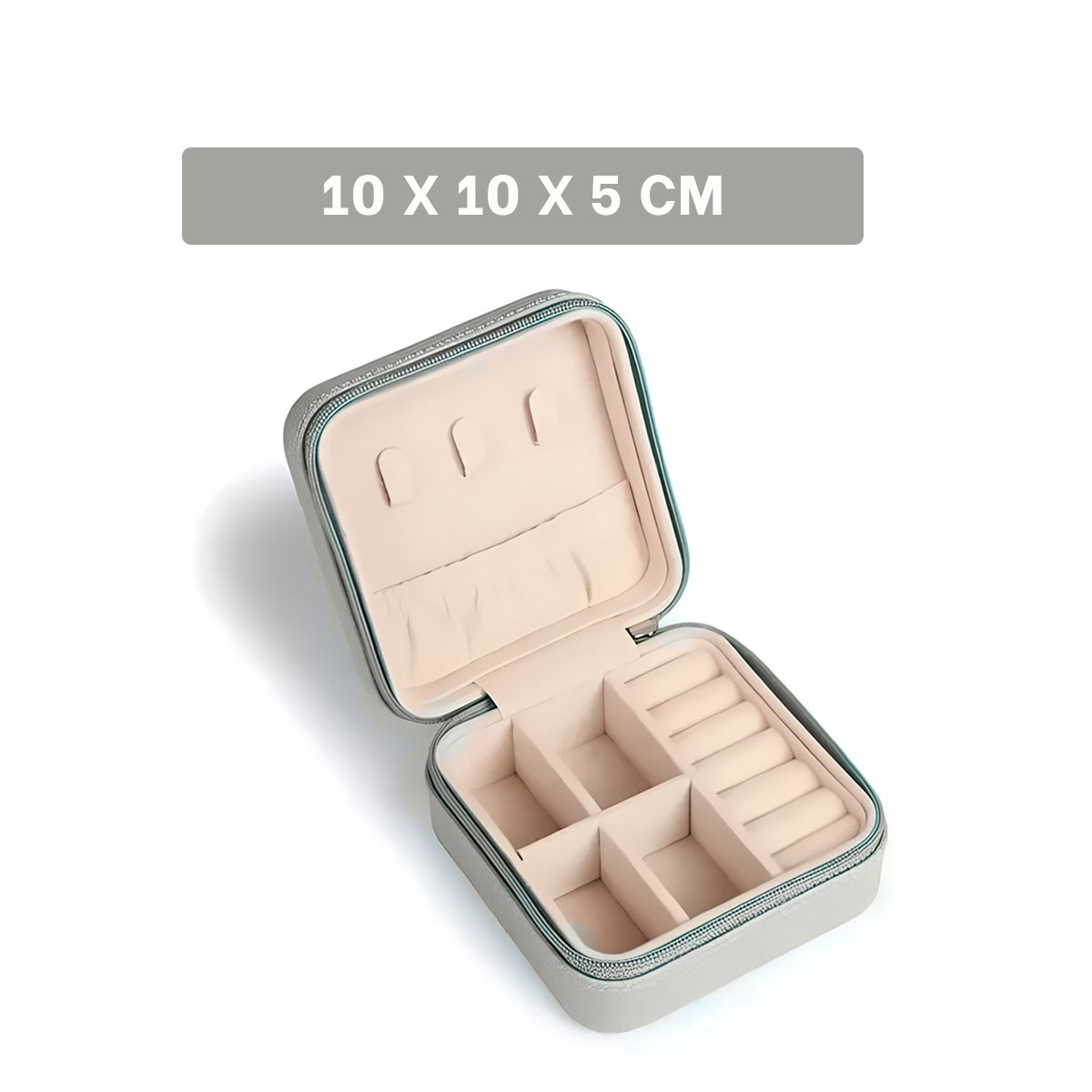 PACK6 COFRE GRIS AGUA MINI JOYERO PORTATIL PARA MUJER - 4