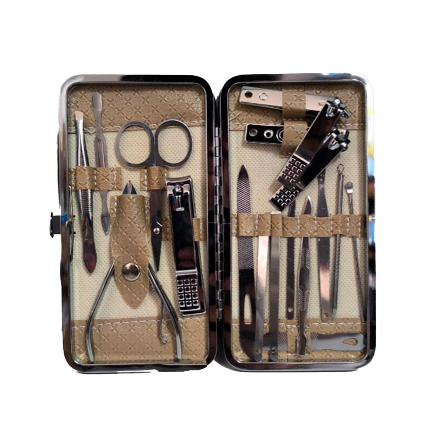 PACK4 KIT DE 16PZAS PARA MANOS Y PIES EN TONO MOSTAZA - 1