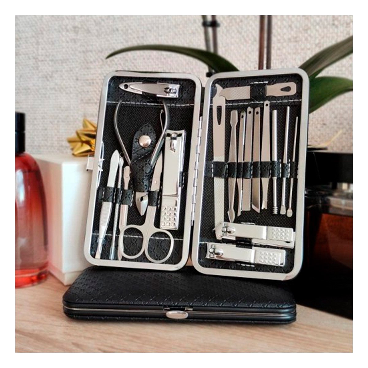 PACK6 COLECCION NEGRO DE MANICURE Y PEDICURE 16 PIEZAS - 2