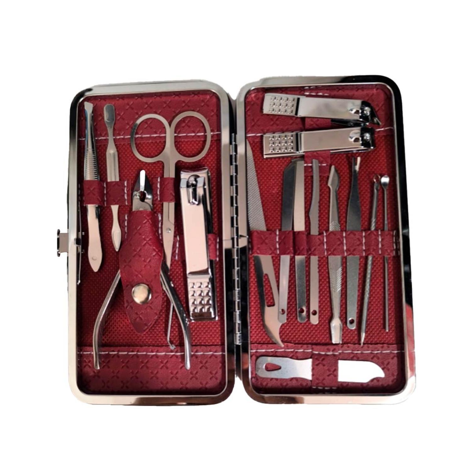 SET DE 16PZAS DINAMICO PARA UÑAS GUINDA Y+LIGAS DE REGALO - 2