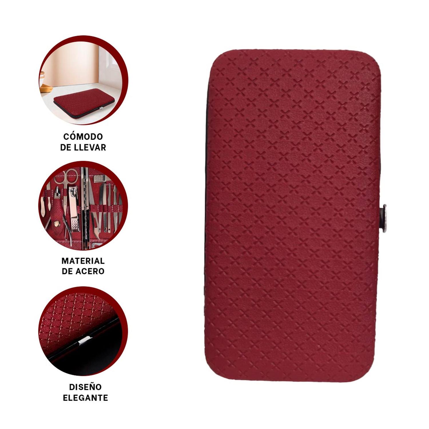 SET DE 16PZAS DINAMICO PARA UÑAS GUINDA Y+LIGAS DE REGALO - 3