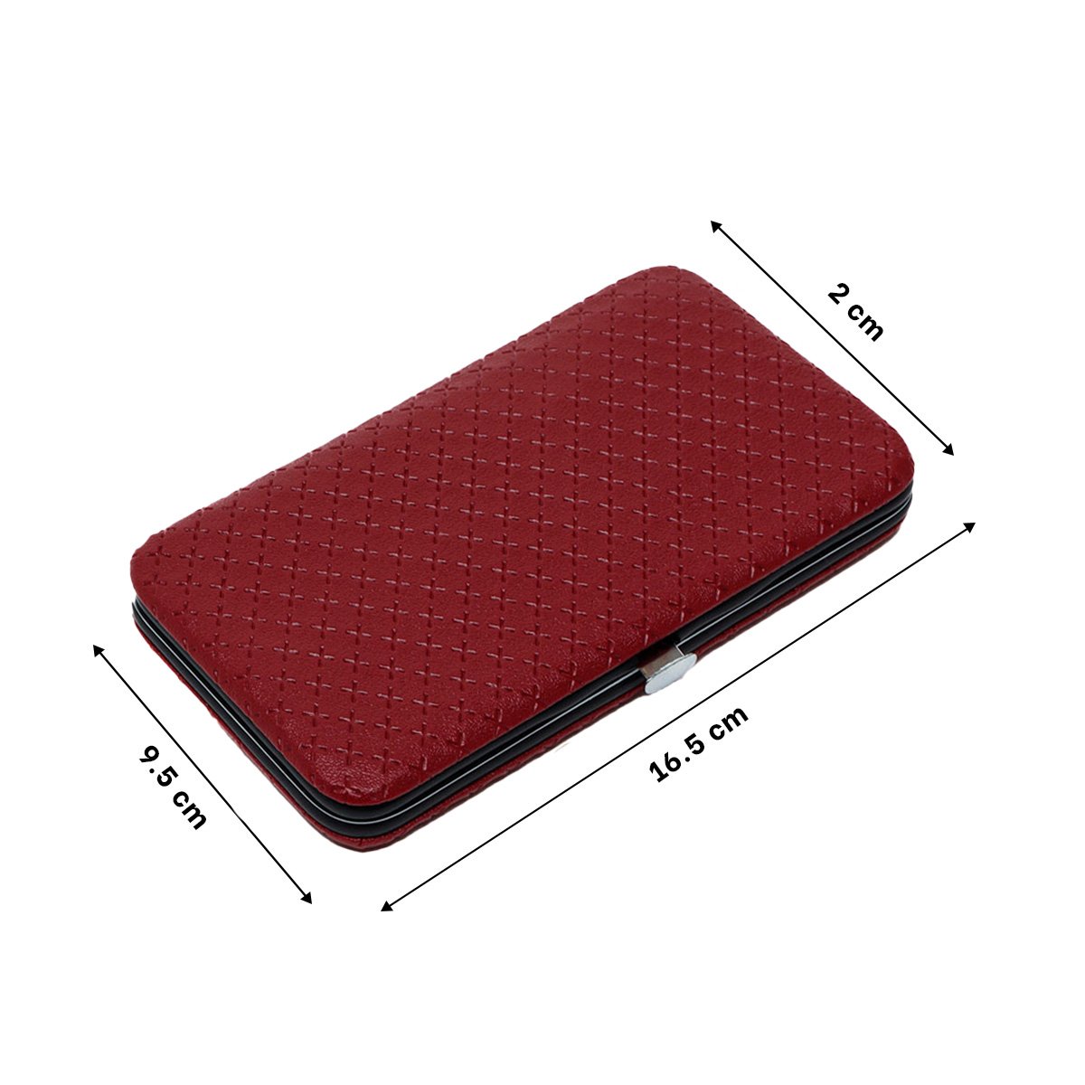 PACK4 ESTUCHE GUINDA DE MANICURE Y PEDICURE 16 PIEZAS - 4