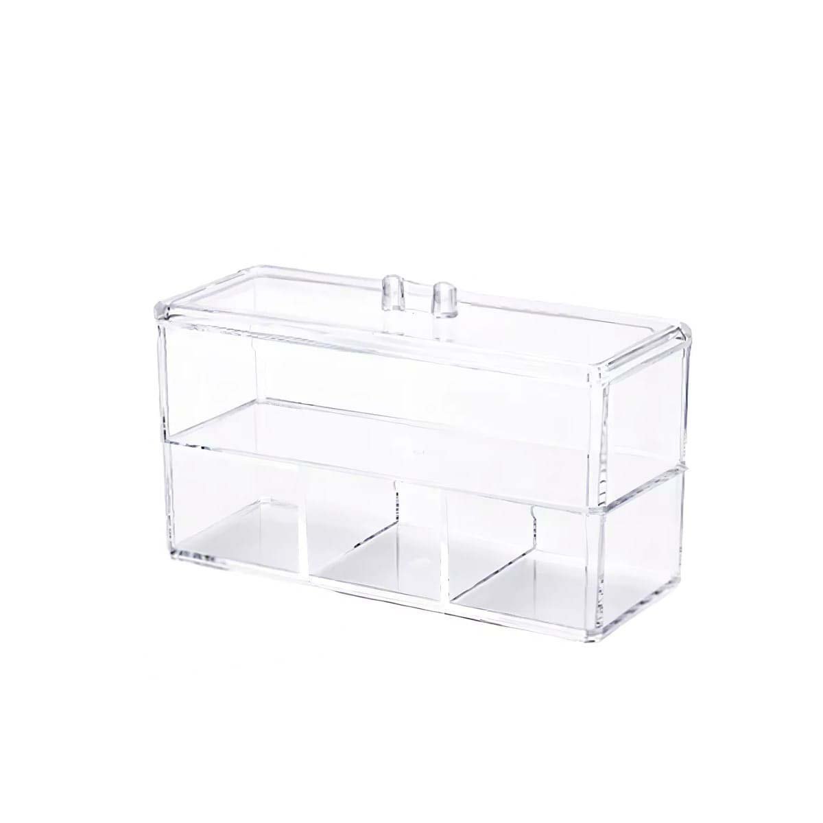 PACK4 MODULO TRANSPARENTE DE ACRILICO 2 PISOS CON 3 DIVISIONES Y+PAPEL REGALO - 3