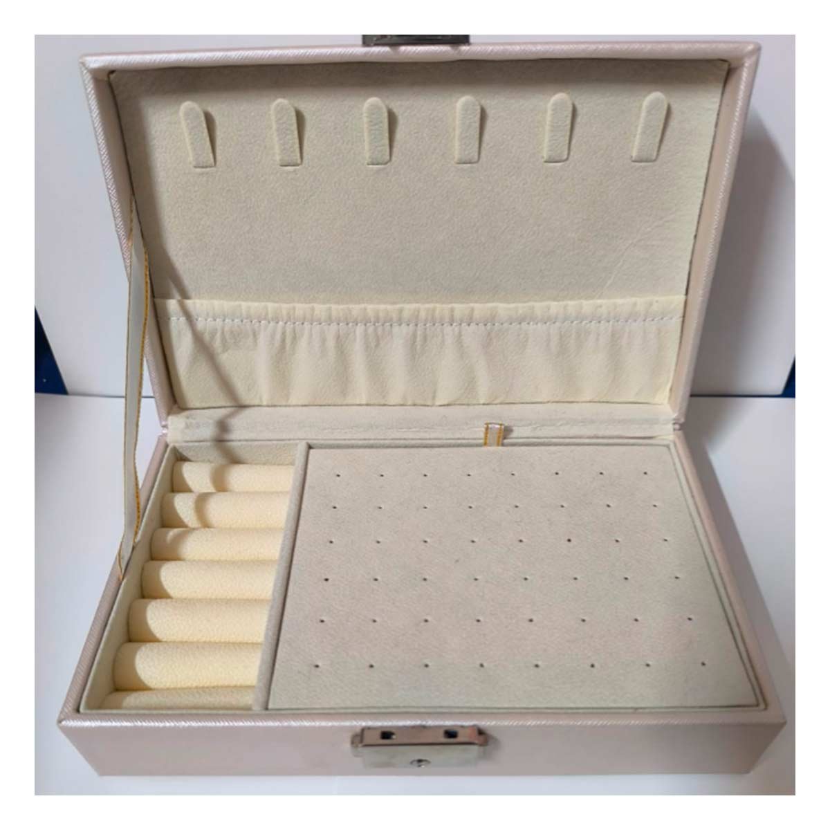 PACK12 VERSION BEIGE BRILLANTE RECTANGULAR 20,5X12,5X5,5 CM PARA JOYAS - 5
