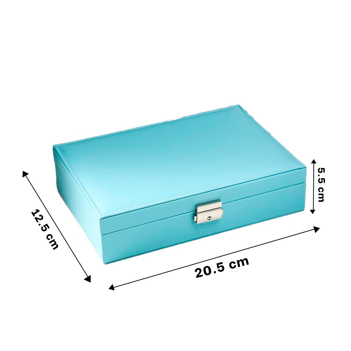 FORMATO JOYERO RECTANGULAR 20,5X12,5X5,5 CM CELESTE - 4