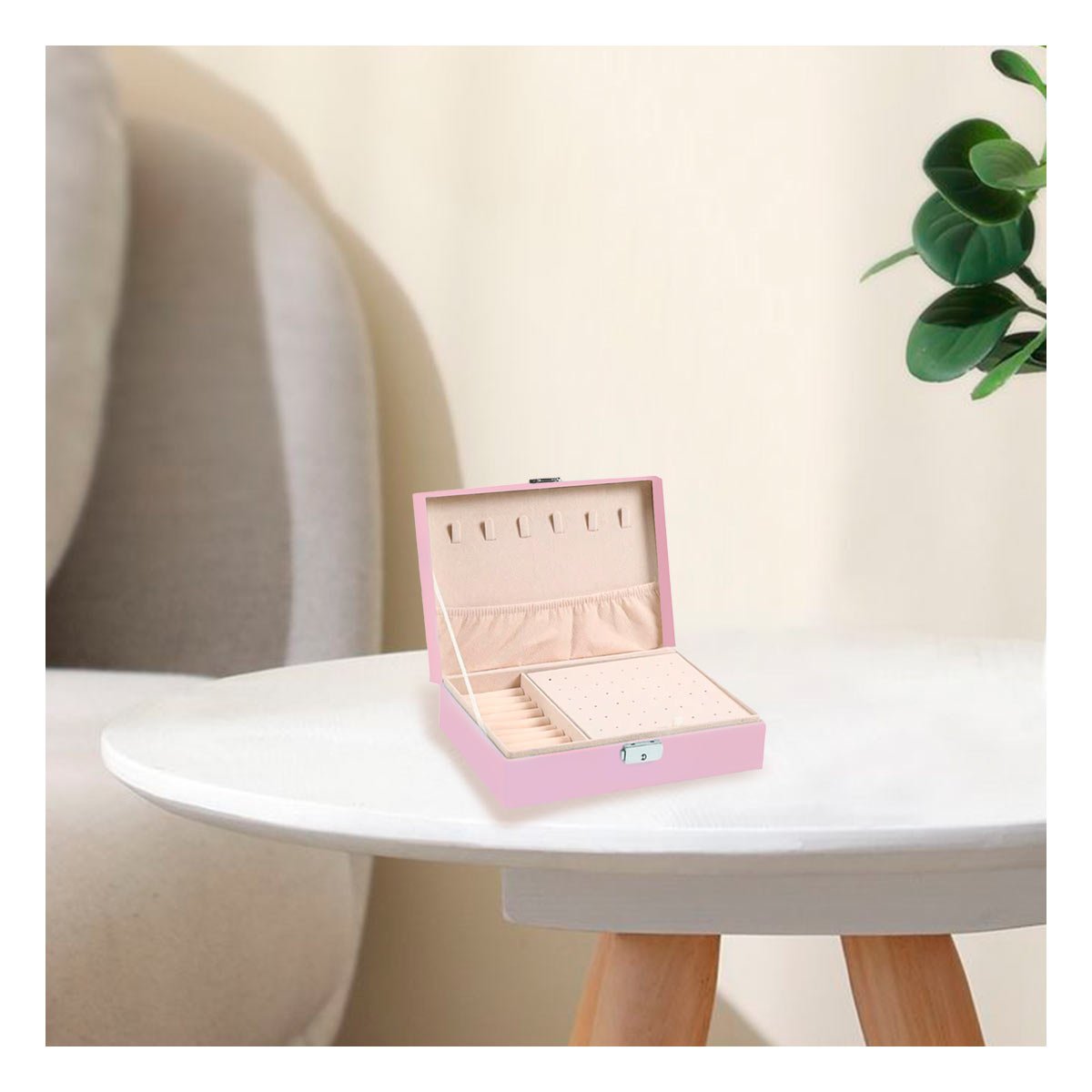 PACK4 CAJA ROSA PASTEL RECTANGULAR 20,5X12,5X5,5 CM PARA JOYAS - 5
