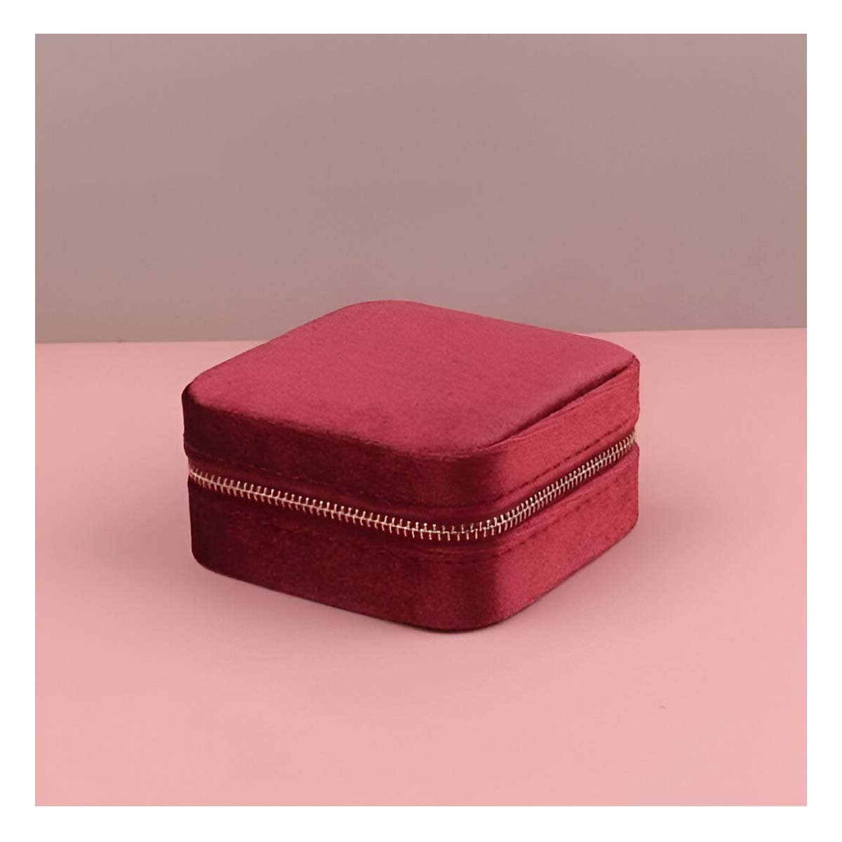 PACK2 ESTUCHE DE VIAJE TERCIOPELO VINO PARA ACCESORIOS - 2