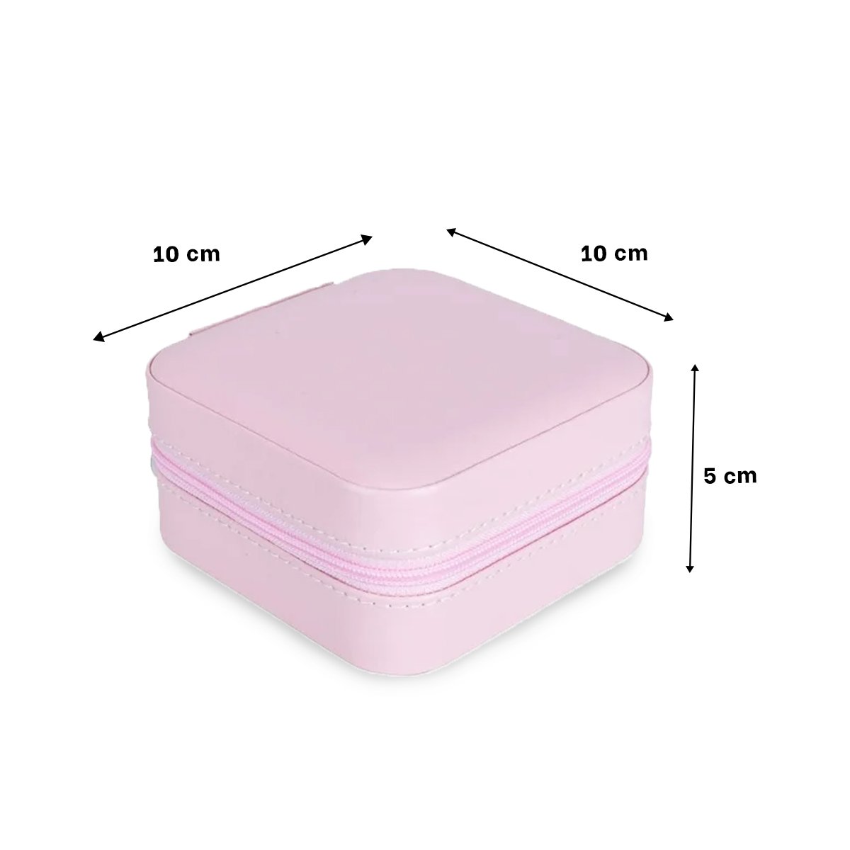 PACK6 COFRE PARA MUJER CON ESPEJO CUERO PU ROSADO COMPACTO Y+PAPEL REGALO - 4