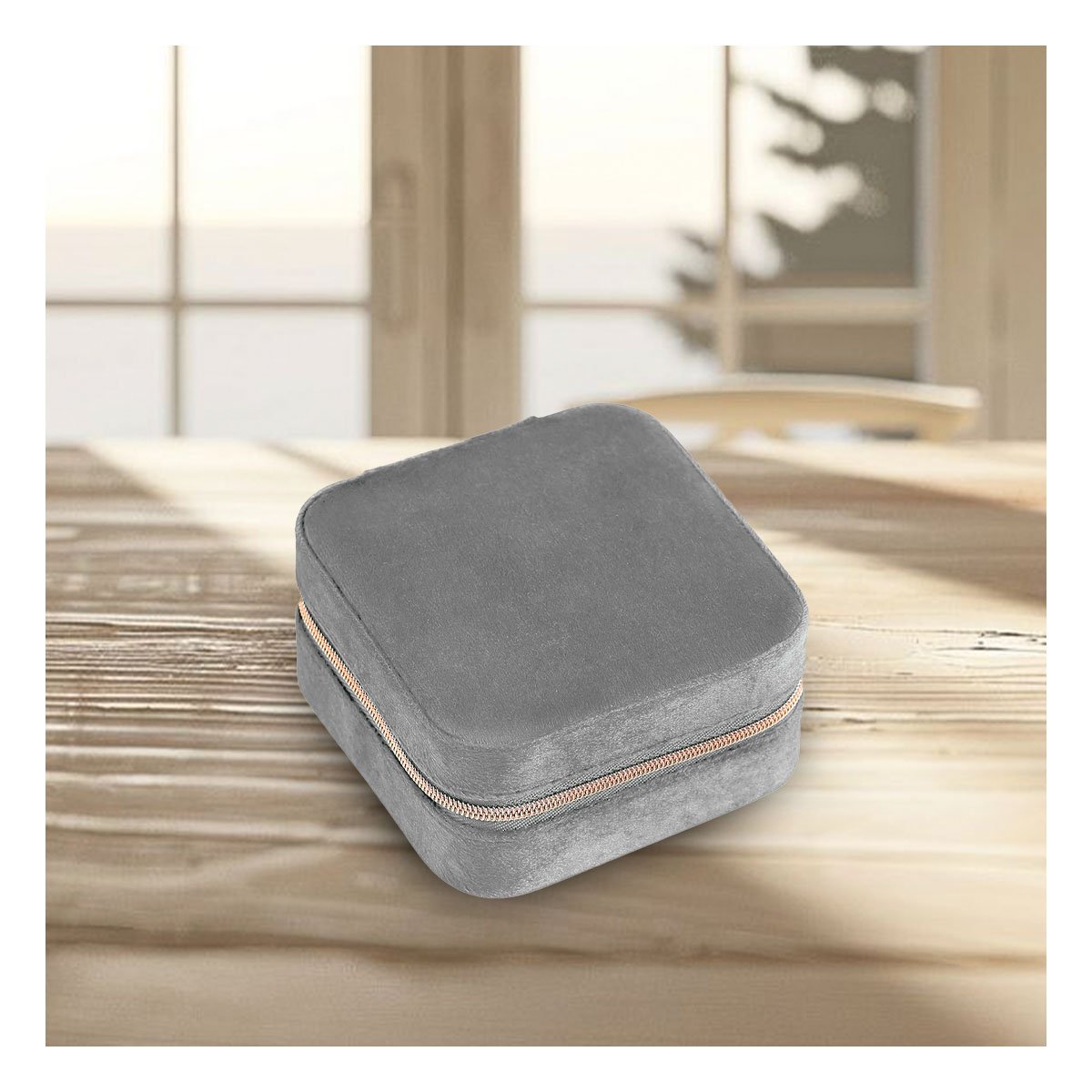 CAJA NEGRA DE TERCIOPELO PORTATIL PARA ACCESORIOS Y+PAPEL REGALO - 5