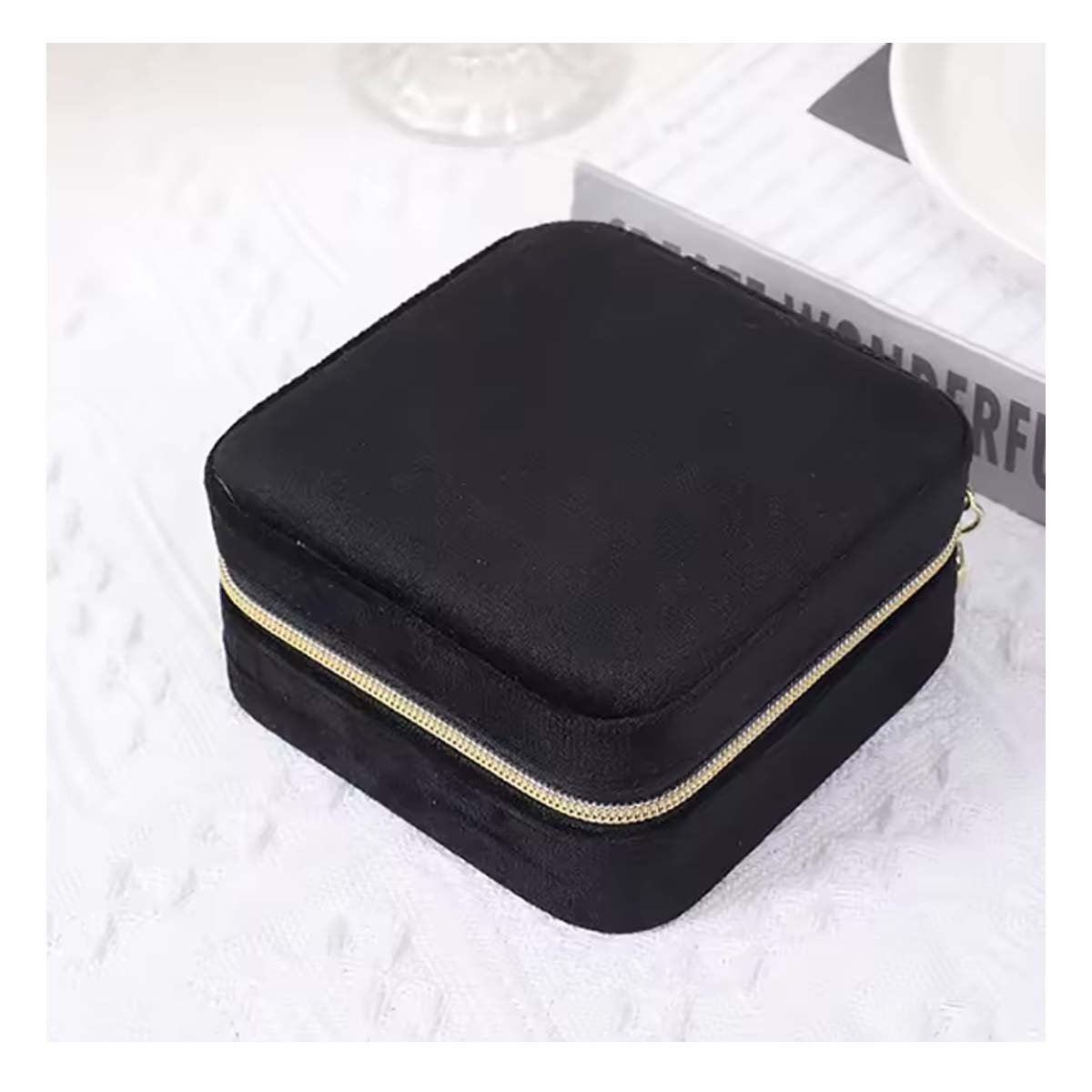 PACK2 ESTUCHE DE VIAJE TERCIOPELO NEGRO PARA ACCESORIOS - 5