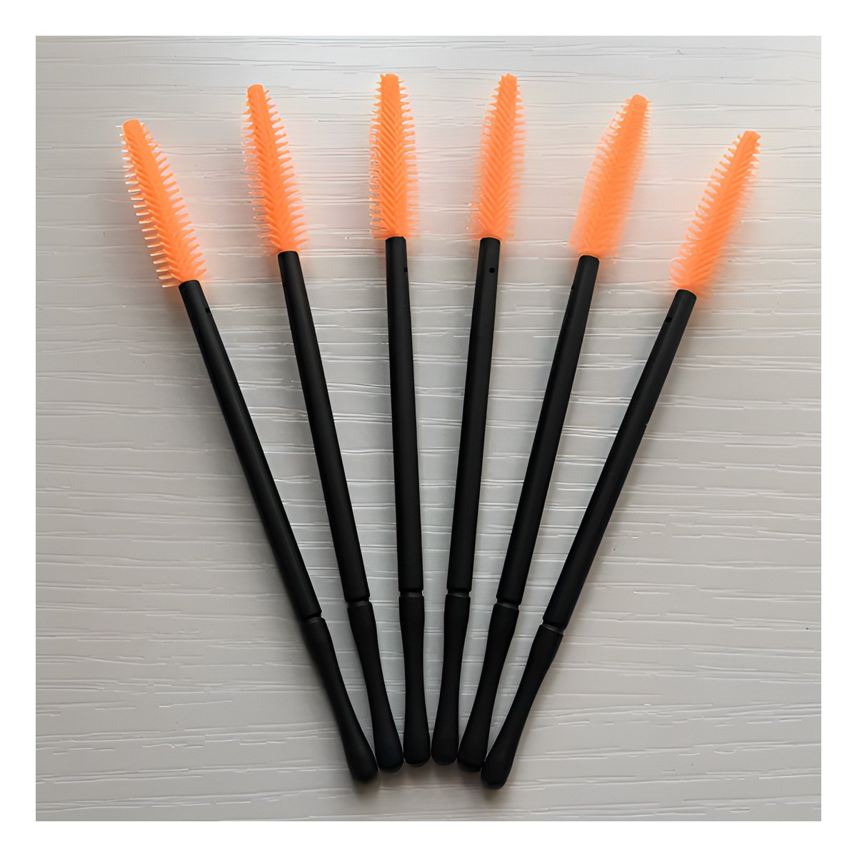 PACK6 HERRAMIENTA PARA MAQUILLAJE DE SILICONA 12 PZS NARANJA Y+PAPEL REGALO - 5